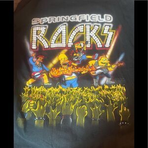 Mens Springfield Rocks Simpson t shirt Sz XL